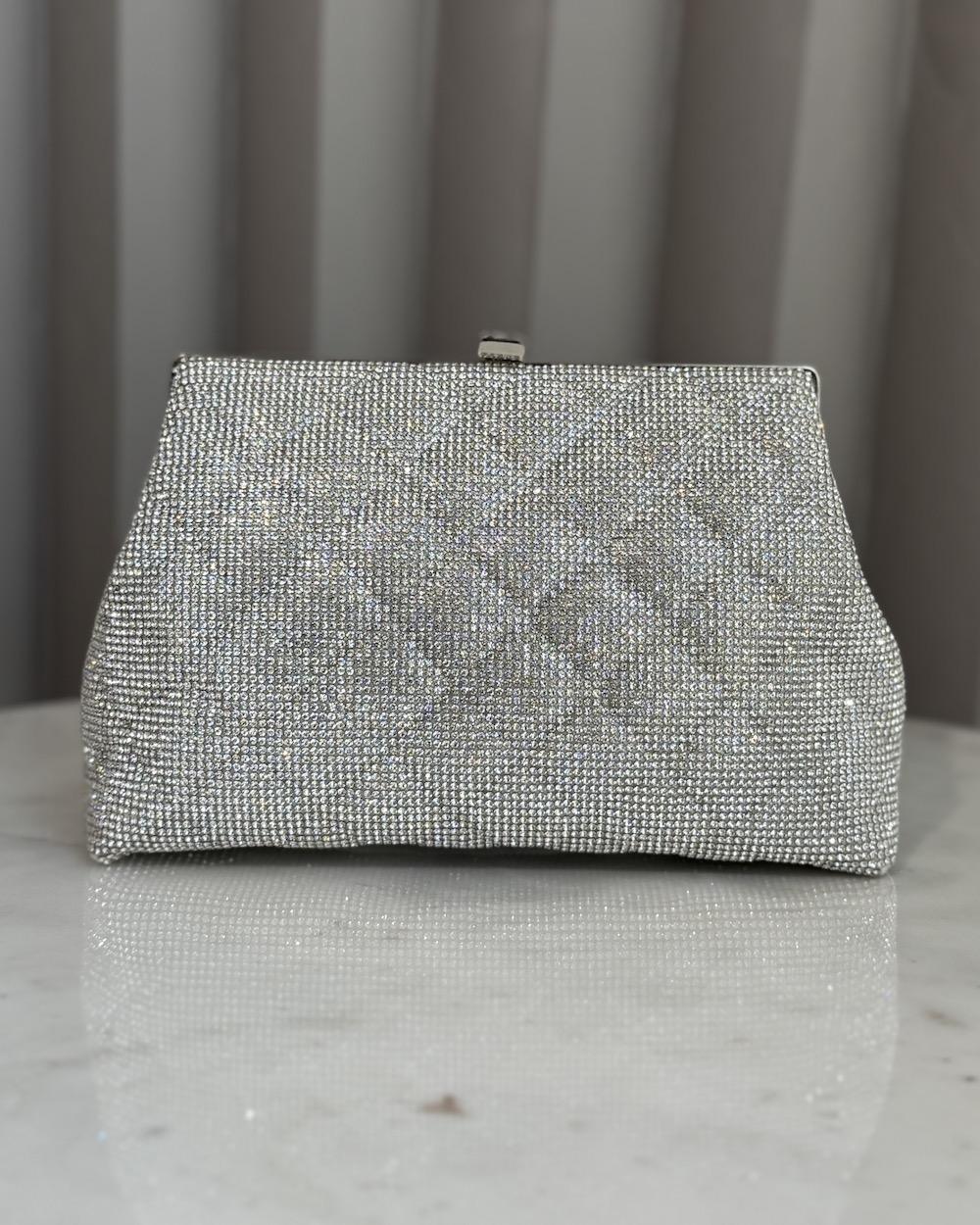 Fully studded clutch bag