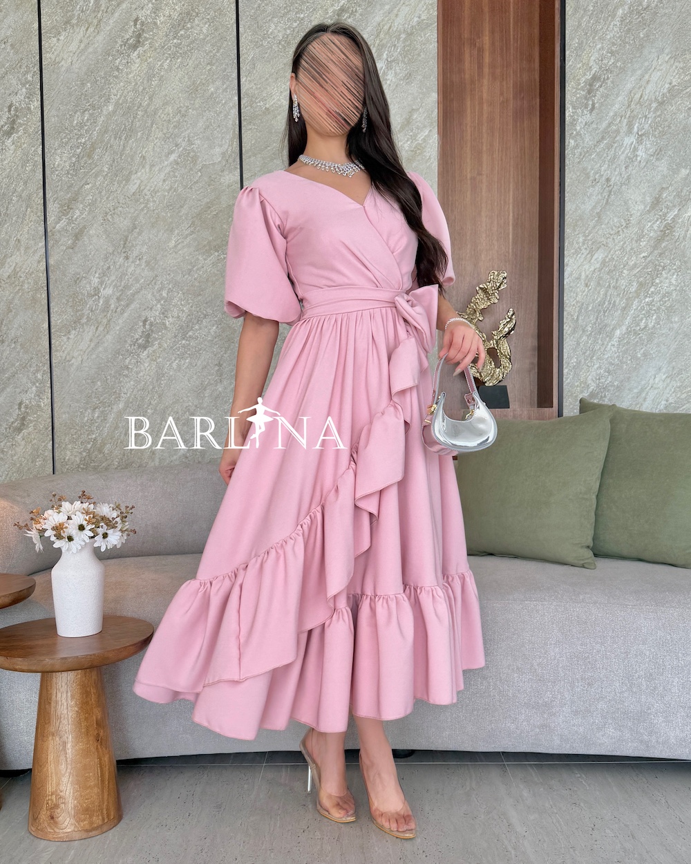 slim fit dress slacks Venus Strapless Ruffle Mini Dress • Shop American Threads Dress Boutique Light Blue / S main image 1