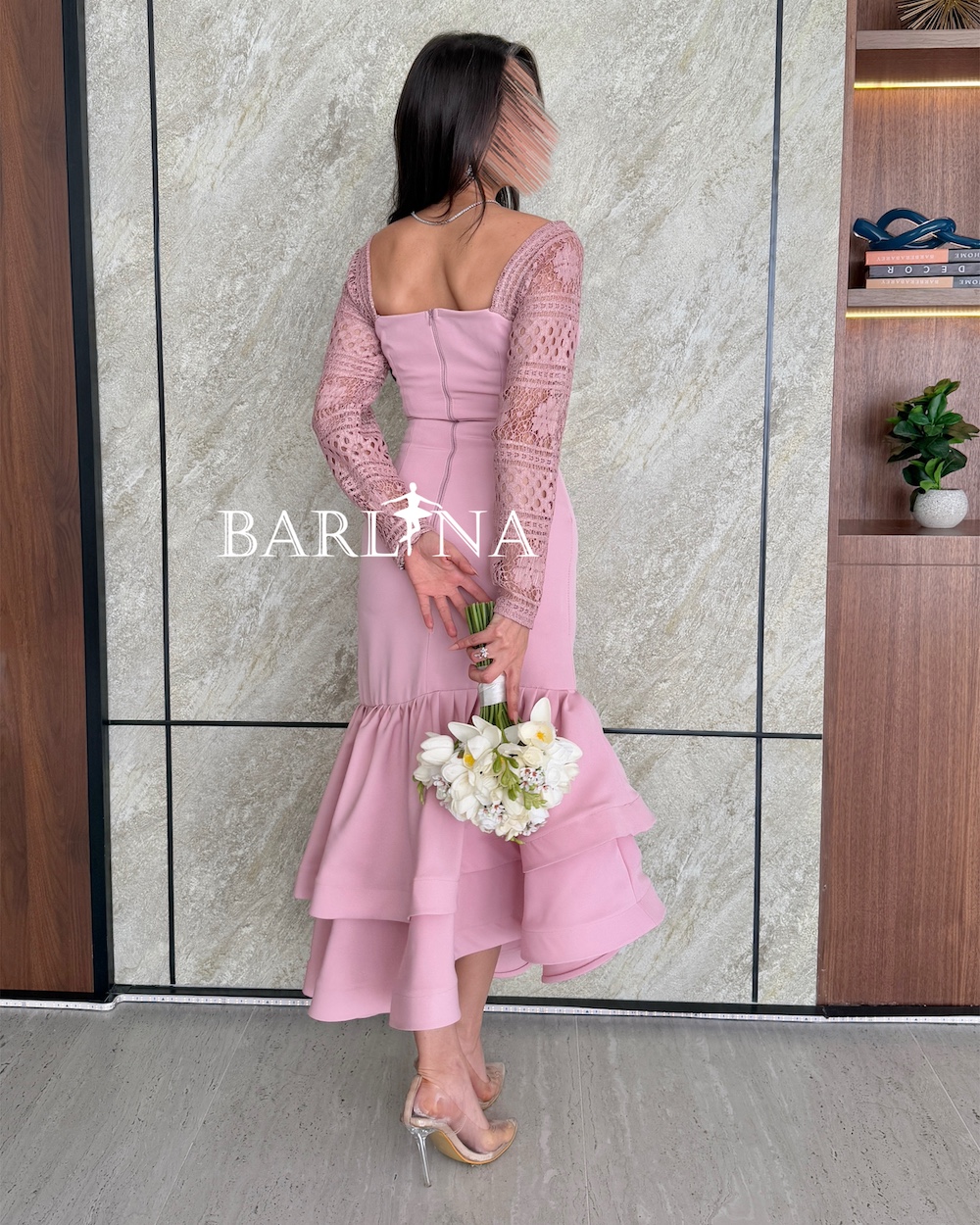 dusty pink mermaid bridesmaid dresses Chiffon Mermaid Bridesmaid Dress