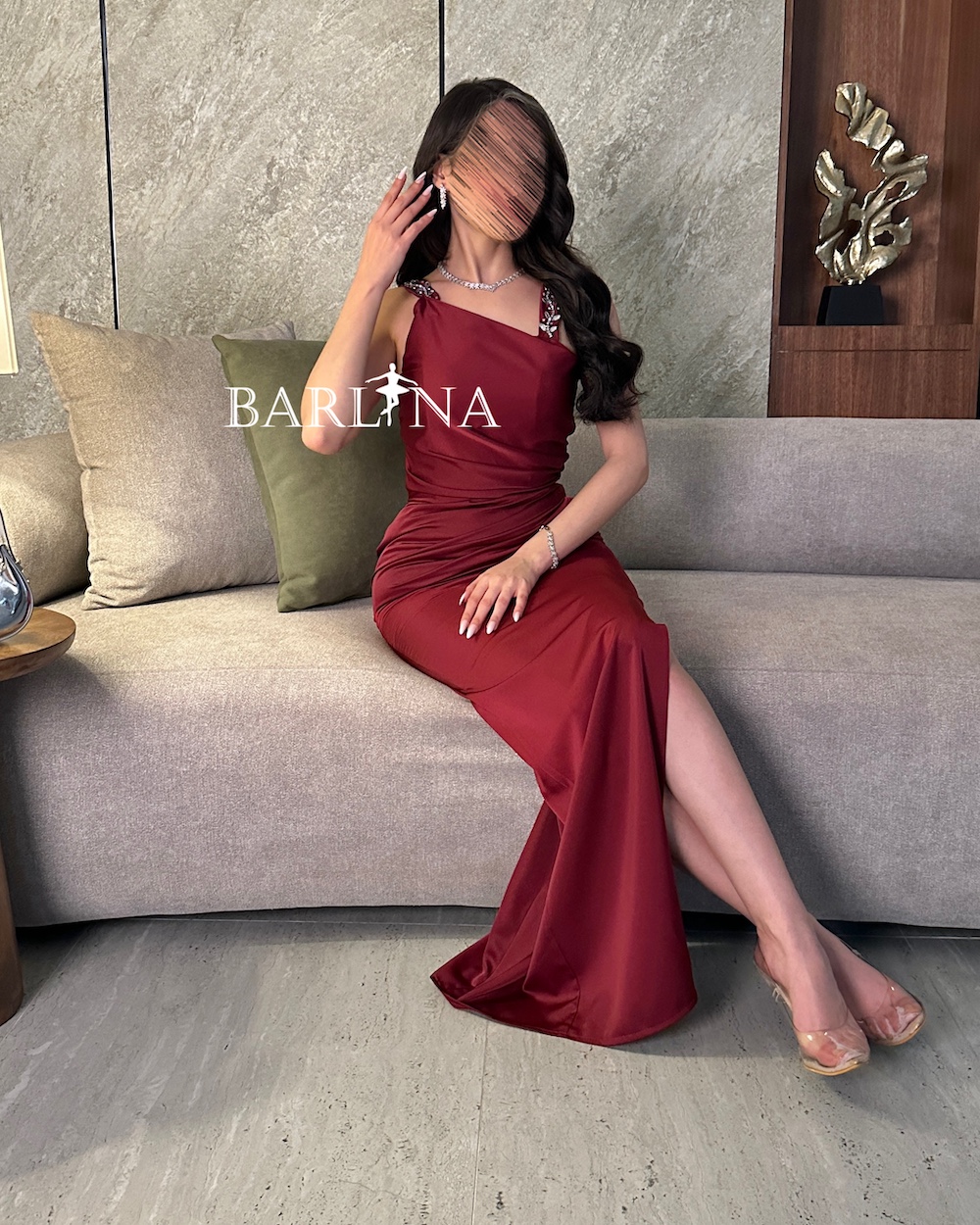 slim fit dress slacks No Second Thoughts Halter Mini Dress Burgundy