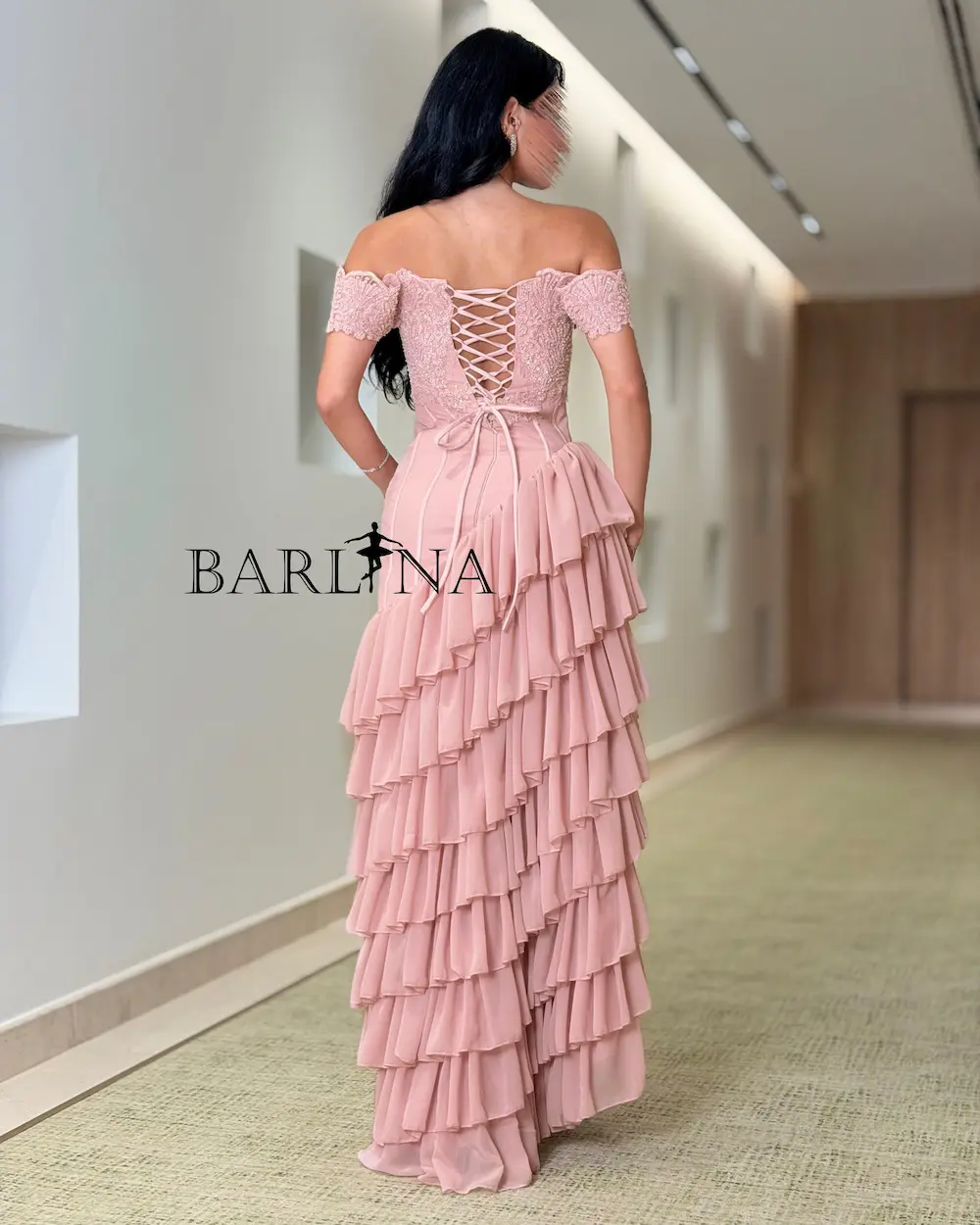 open lace back dress A Touch of Glamour Mini Dress