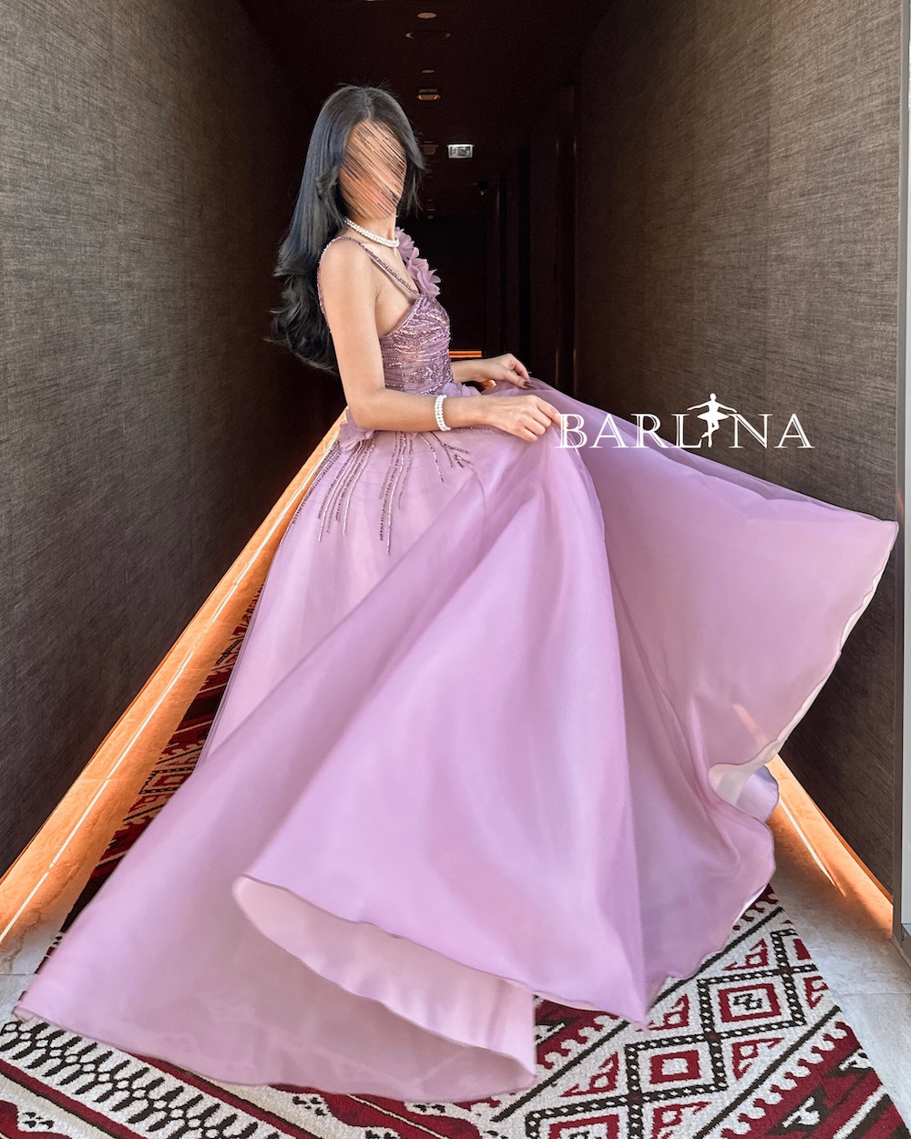 Royal Luxury Purple Evening Dress
