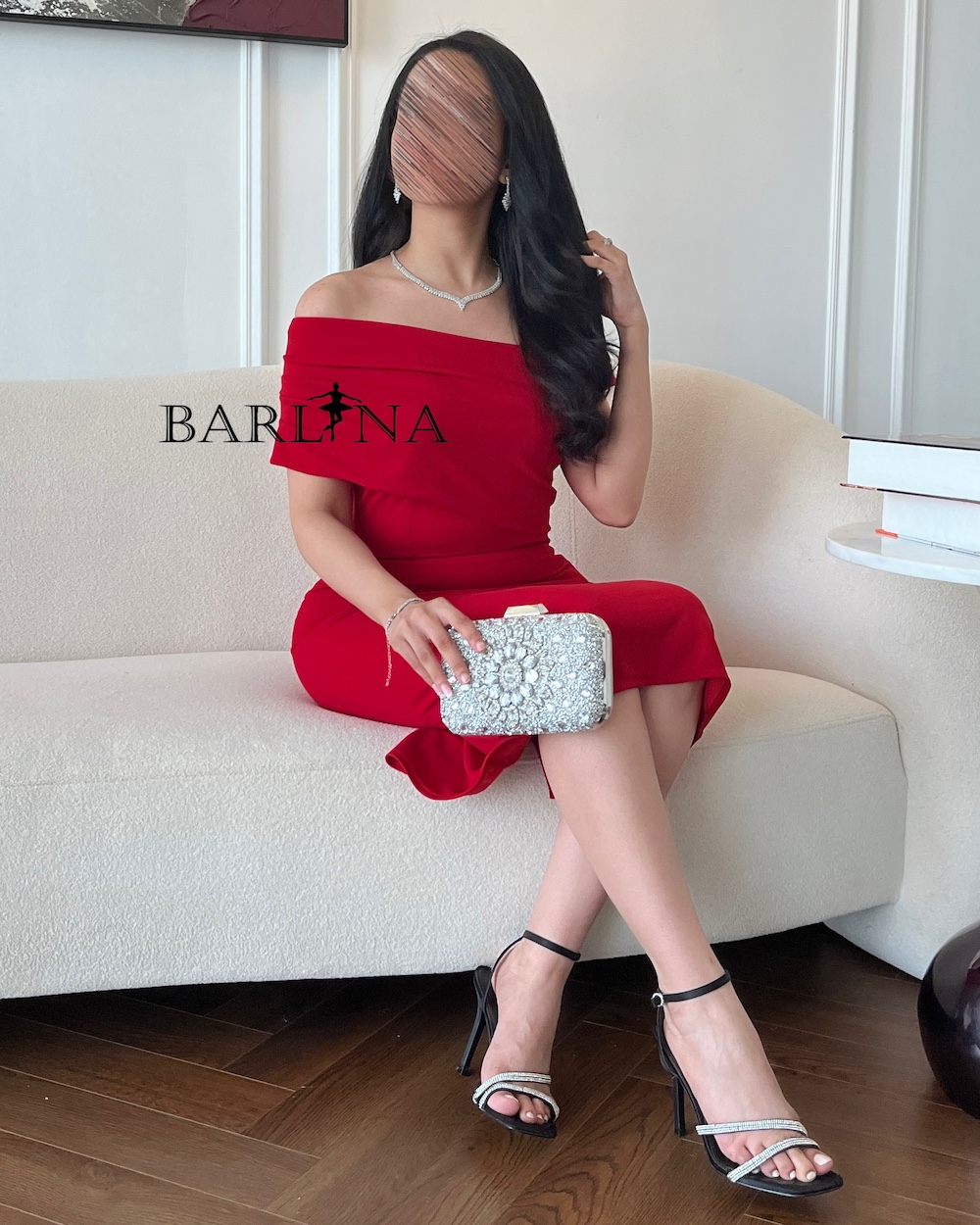 strapless open back dress Sunshine Lane Milkmaid Sleeve Lace-up Back Dress Striped Red– Selfie Leslie main image 0