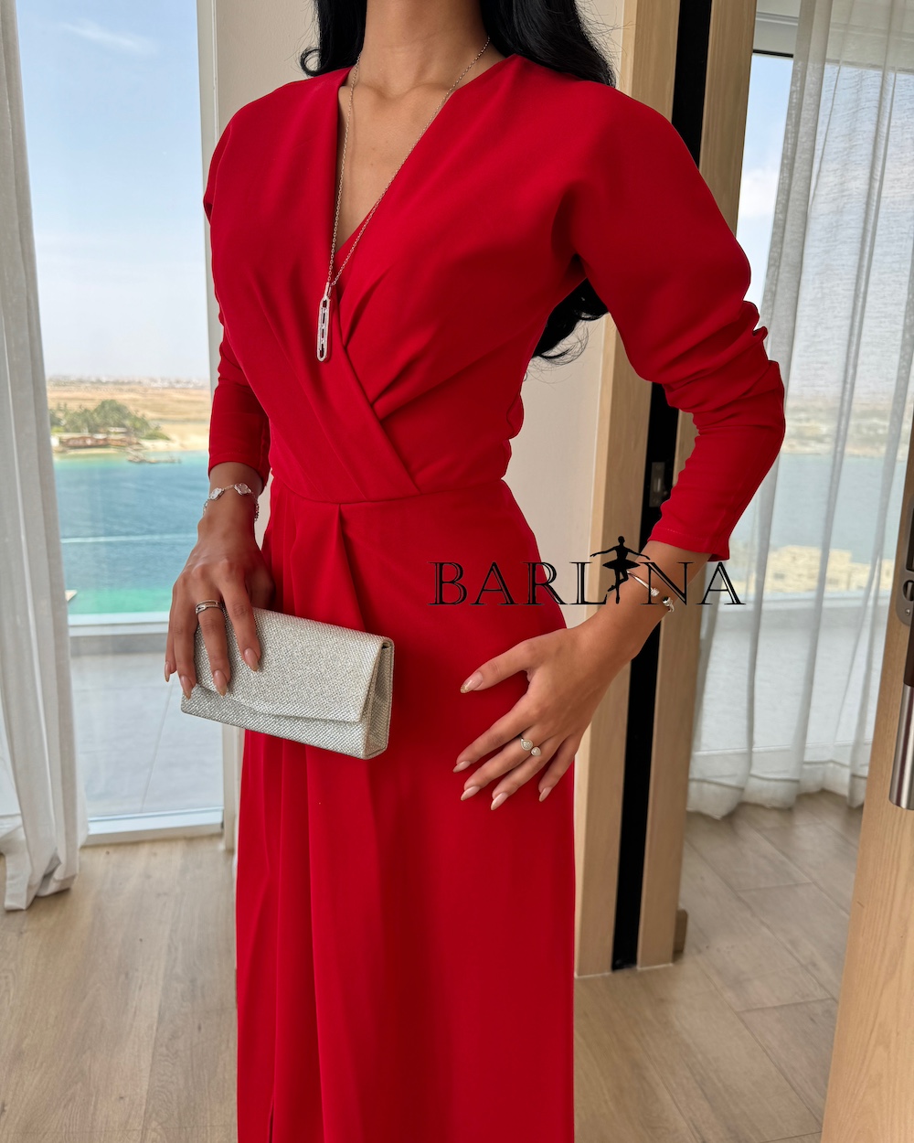 white christmas dresses Sexy Red Mini Dress | One Shoulder Ruffle Dress main image 1