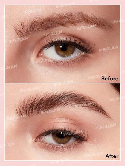 Before and after brow treatment
