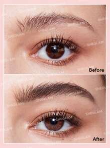Before and after eyebrow improvement