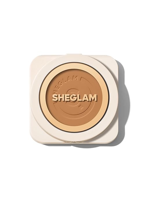 Beige-colored foundation compact