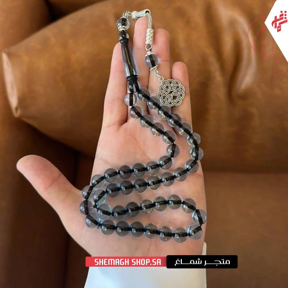 سبحة بكلايت سماوية شفافة