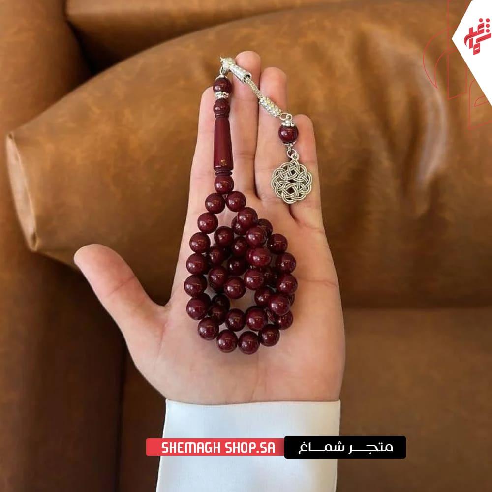سبحة بكلايت عنابي