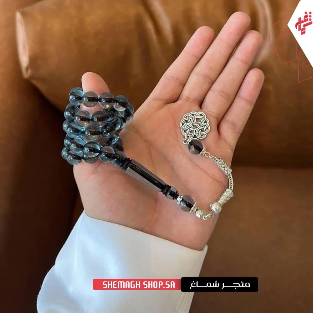 سبحة بكلايت سماوية شفافة