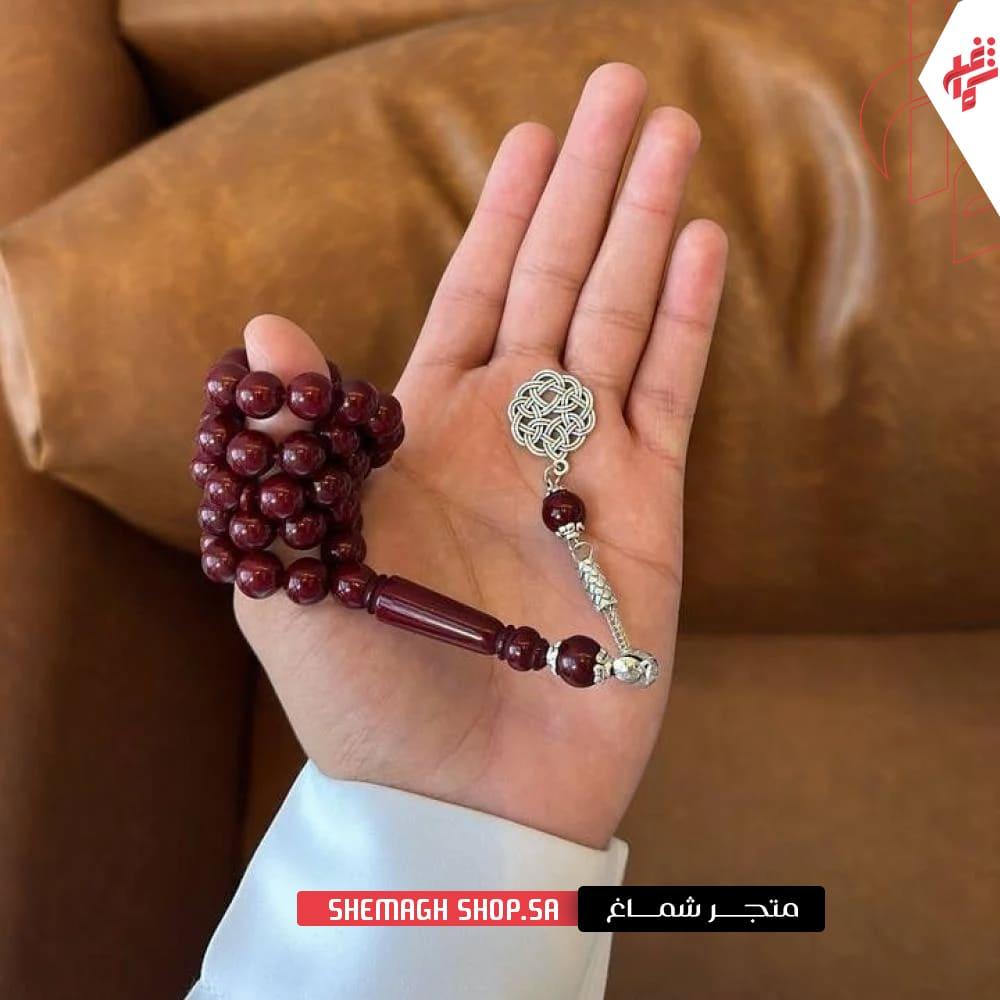 سبحة بكلايت عنابي