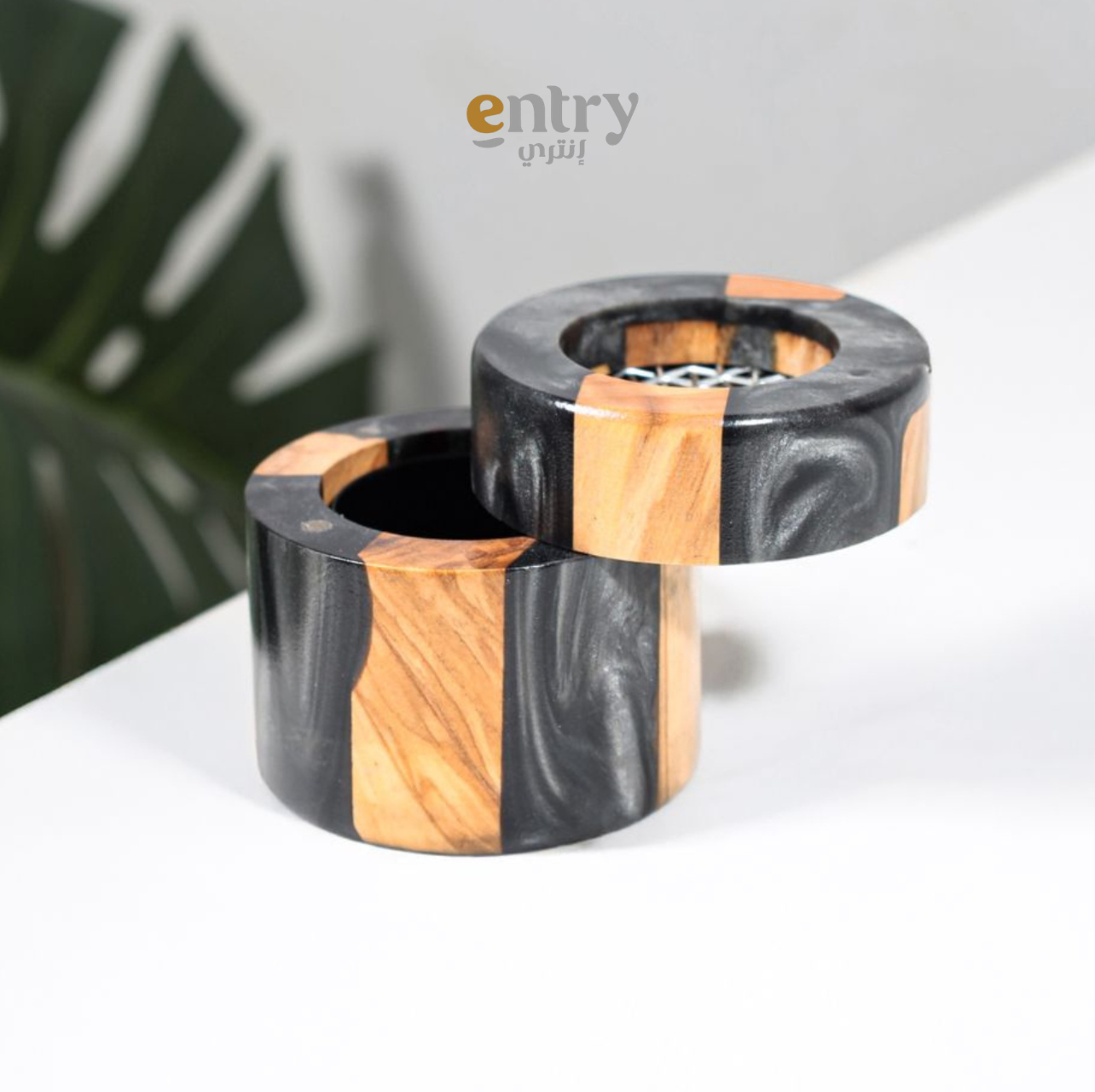 مبخرة شعر ميني ريزن بخشب الزيتون