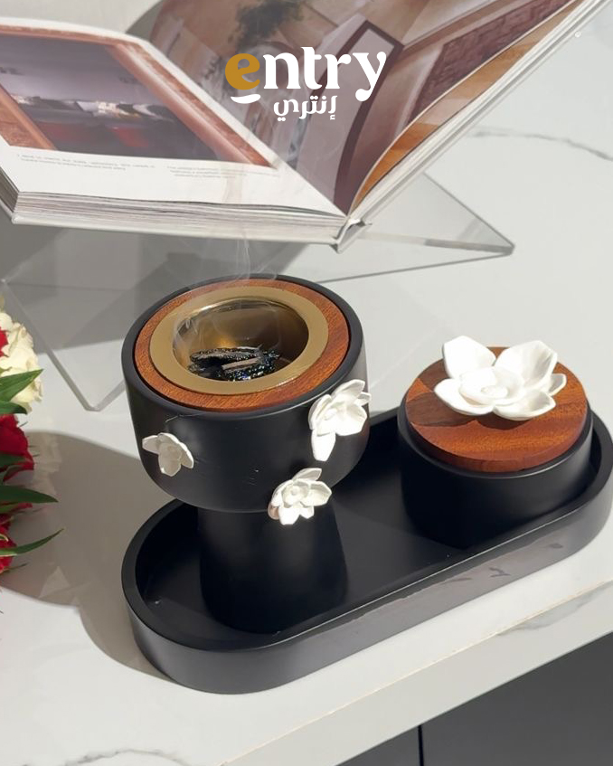 مبخرة طقم عبق اسود