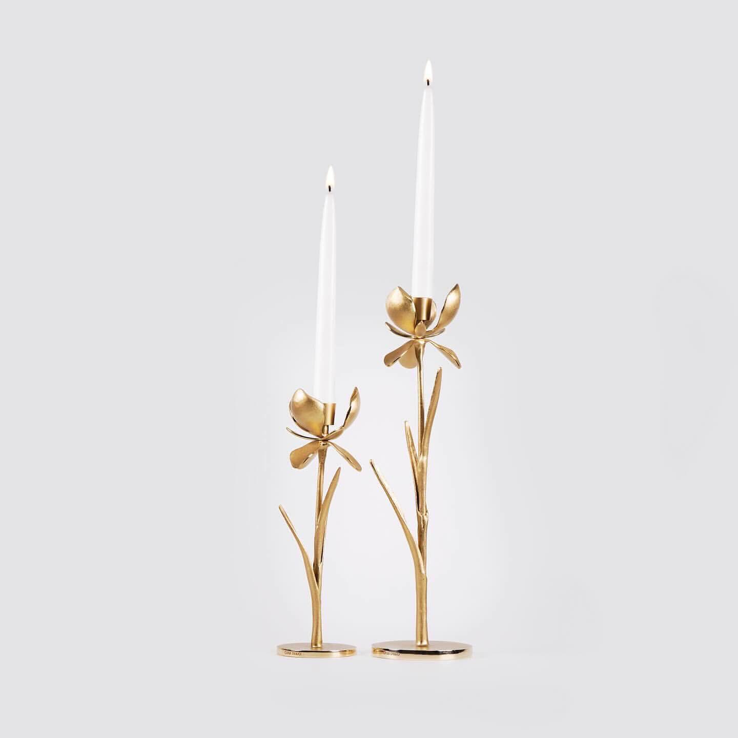 شمعدان ذهبي IRIS Candle Holders