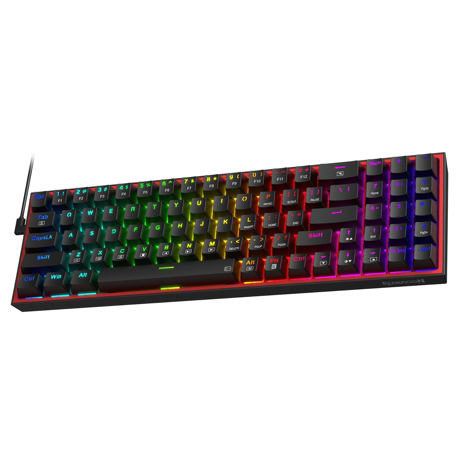 Redragon K628 Pollux Red Switch Wired Mechanical Gaming Keyboard Black