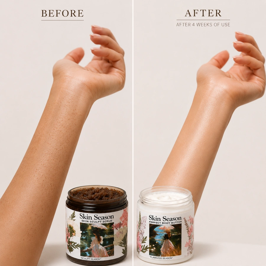 مجموعة تقشير وترطيب في خطوتين من Skin Season | Two-step exfoliate and 