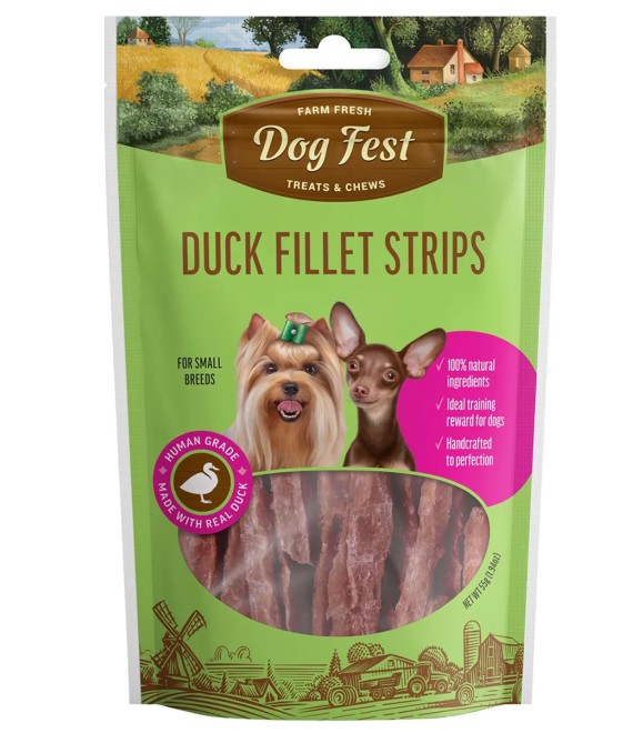 Dogfest Treats - Duck Fillet Stips (55g)