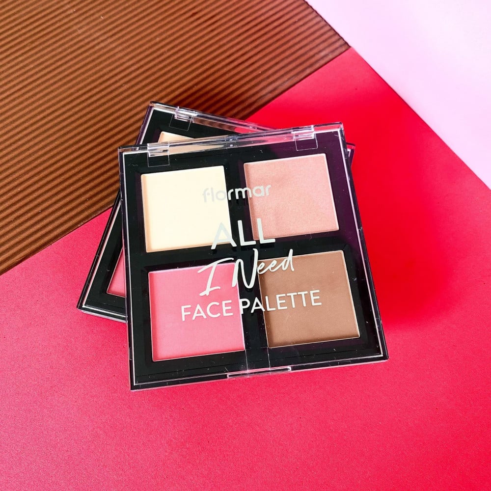  باليت الوجه 4 الوان من فلورمار - flormar All I need Face Palette 