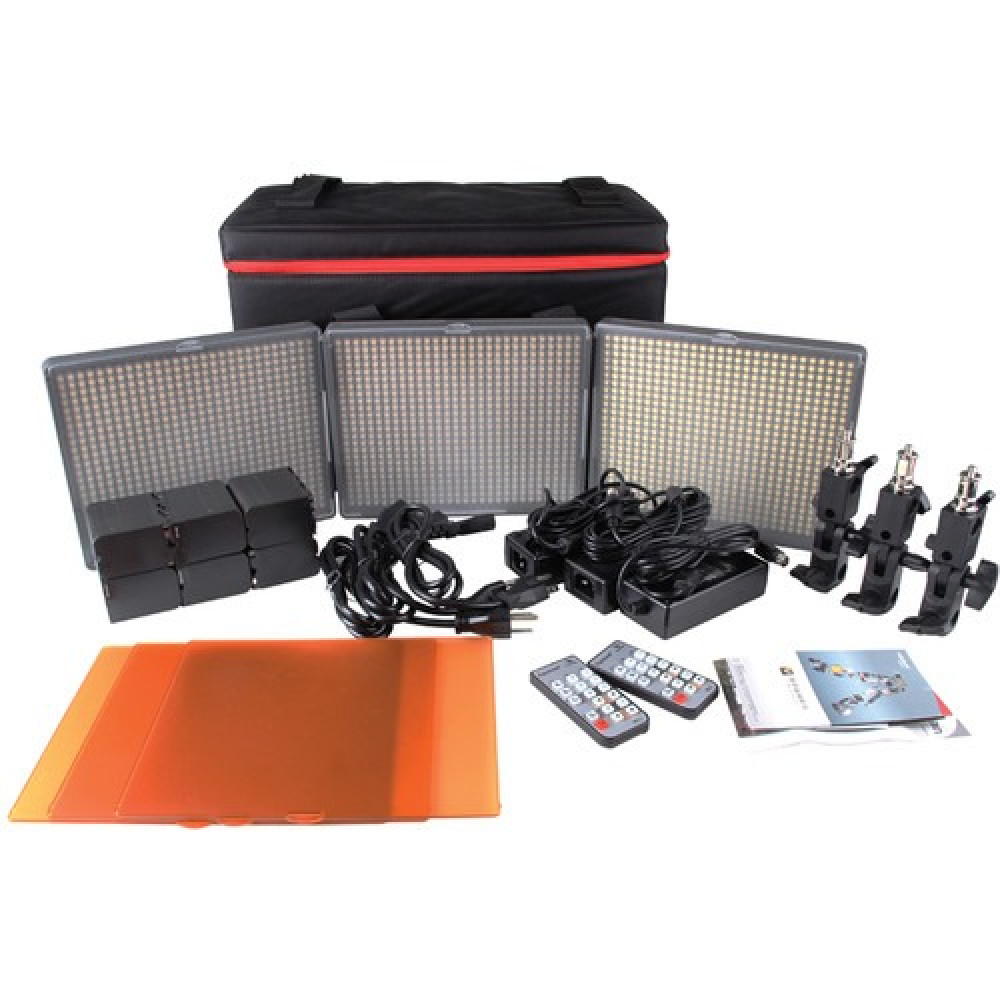 اضاءات تصوير احترافية HR672 LED Video Light Kit بثمانية أضواء قوية