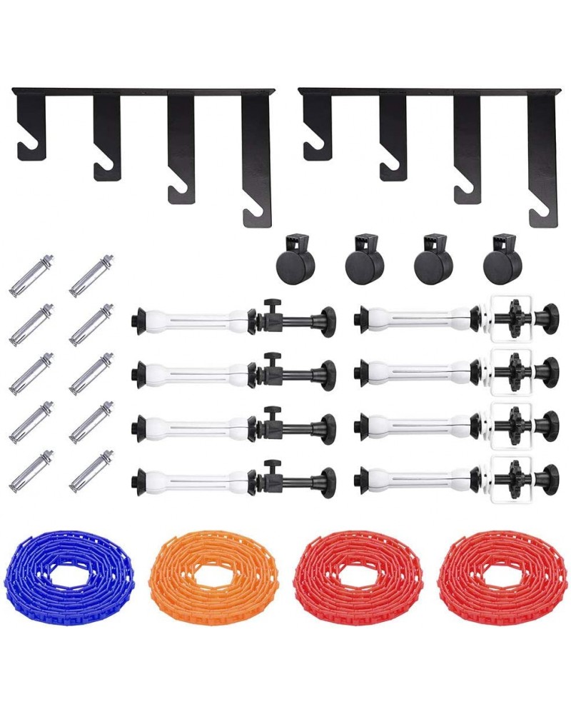 Photography 4-Roller Wall Mounting Manual Background Support System
