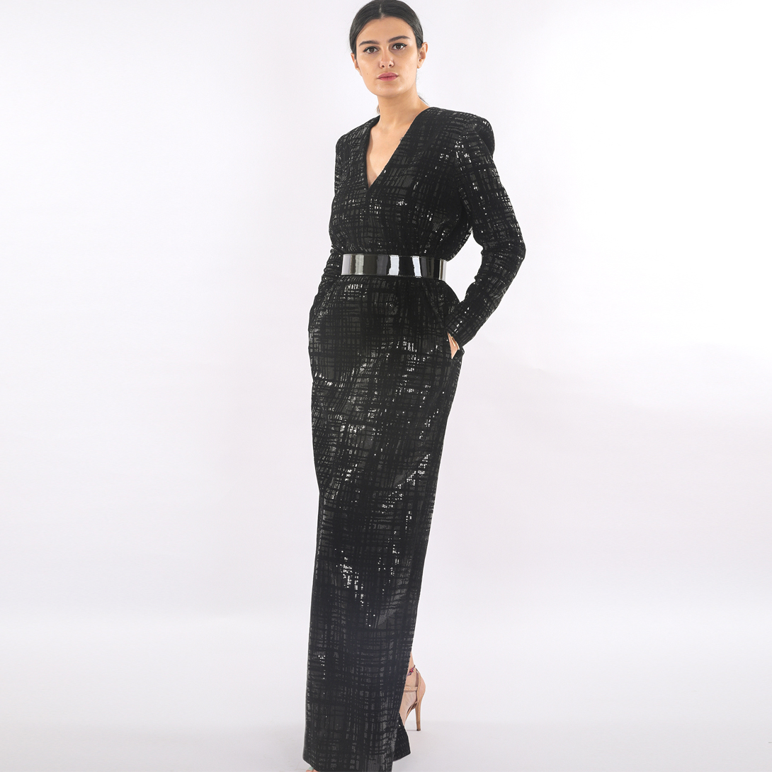 فستان سهره ماكسي أسود