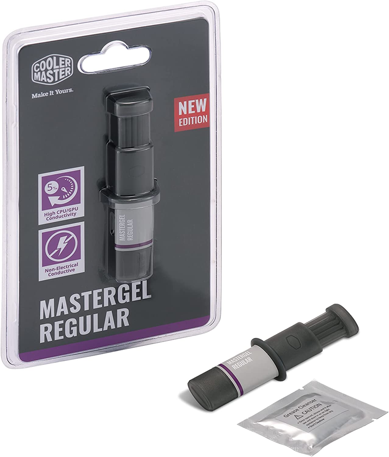 معجون توصيل الحرارة MASTERGEL REGULAR من شركة Cooler Master ومسحة تنظيف بكمية 4 جرام