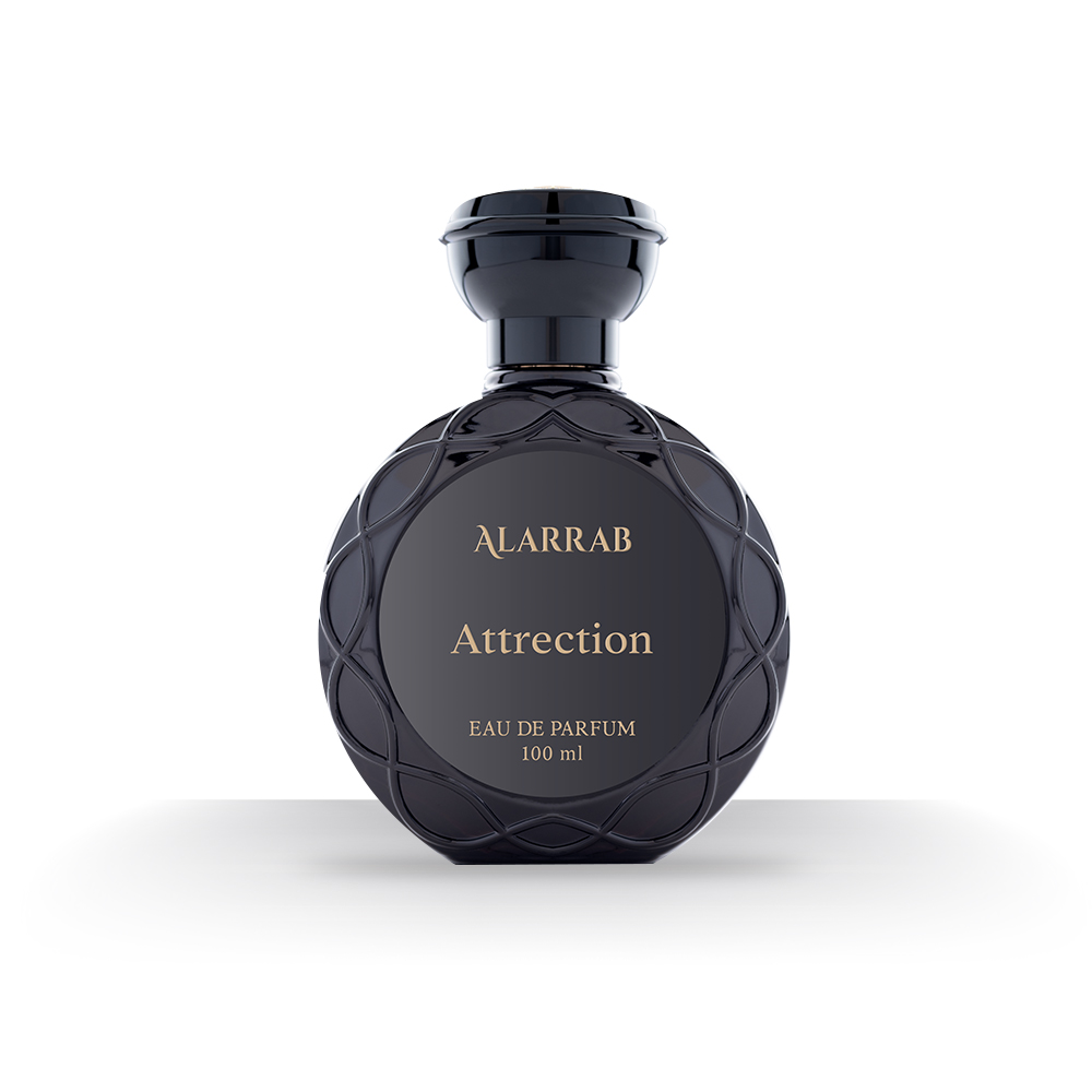 عطر اتراكشن للعراب,تمتع بزجاجة فاخرة لونها اسود لامع بسعة 100ml