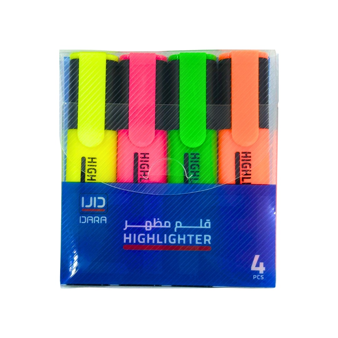 اقلام هايلايتر طقم 4 الوان , دارا