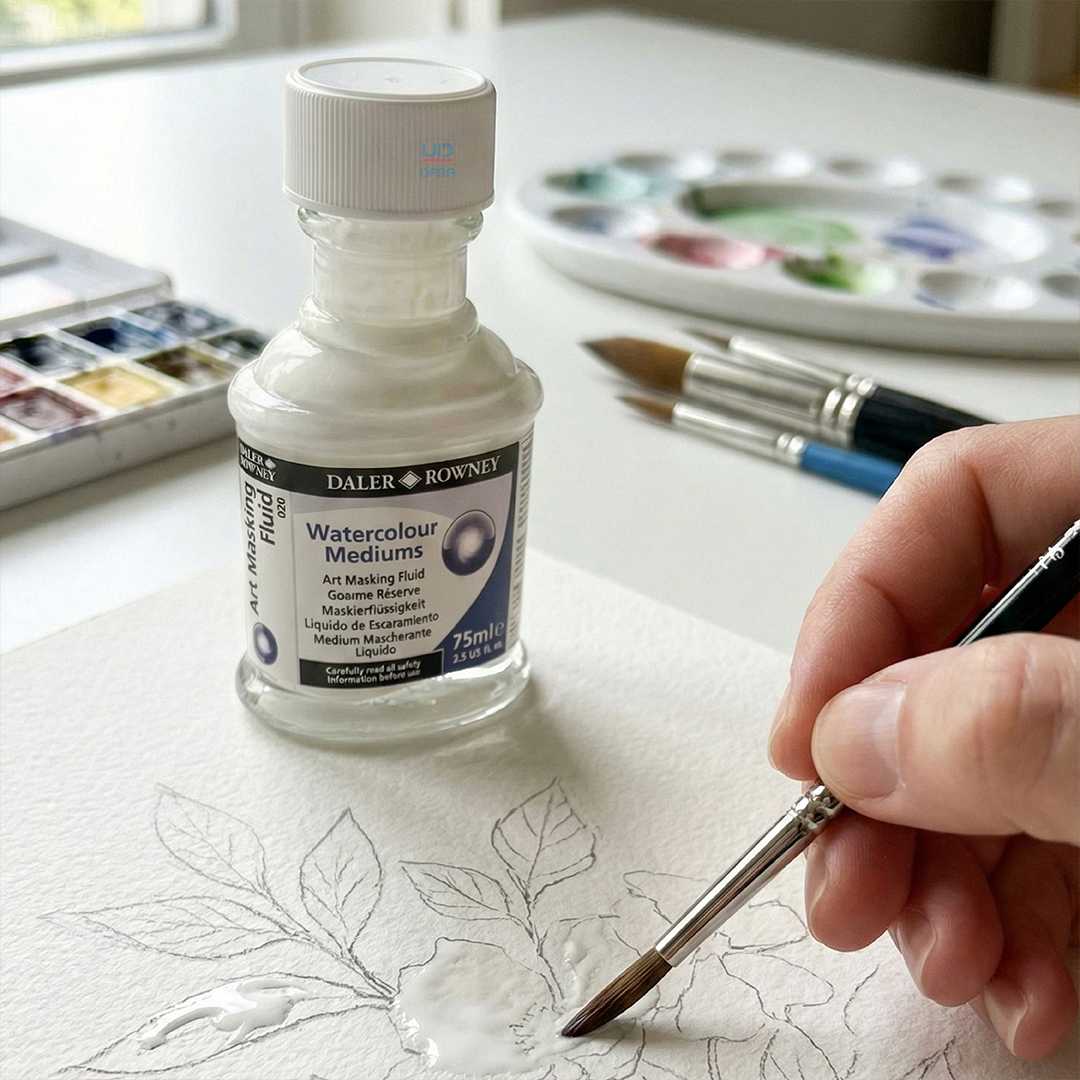 ماسك عازل ألوان مائية 75مل  Masking Fluid  , ديلر روني