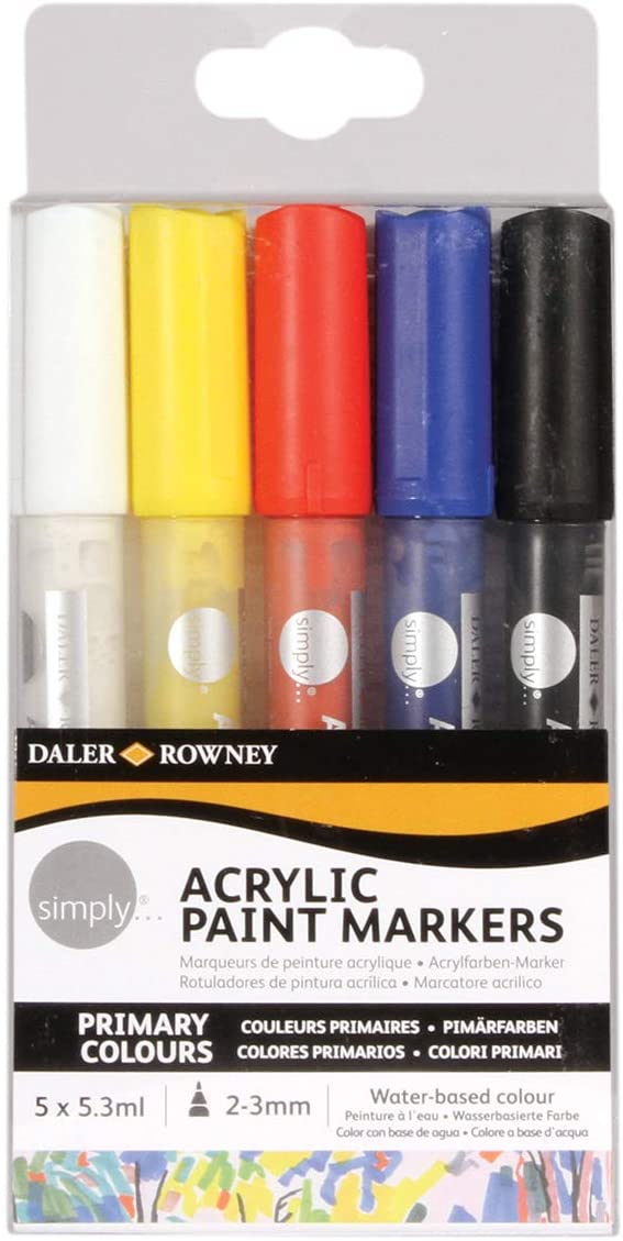 Daler Rowney, Simply Acrylic Markers 5 Colors set
