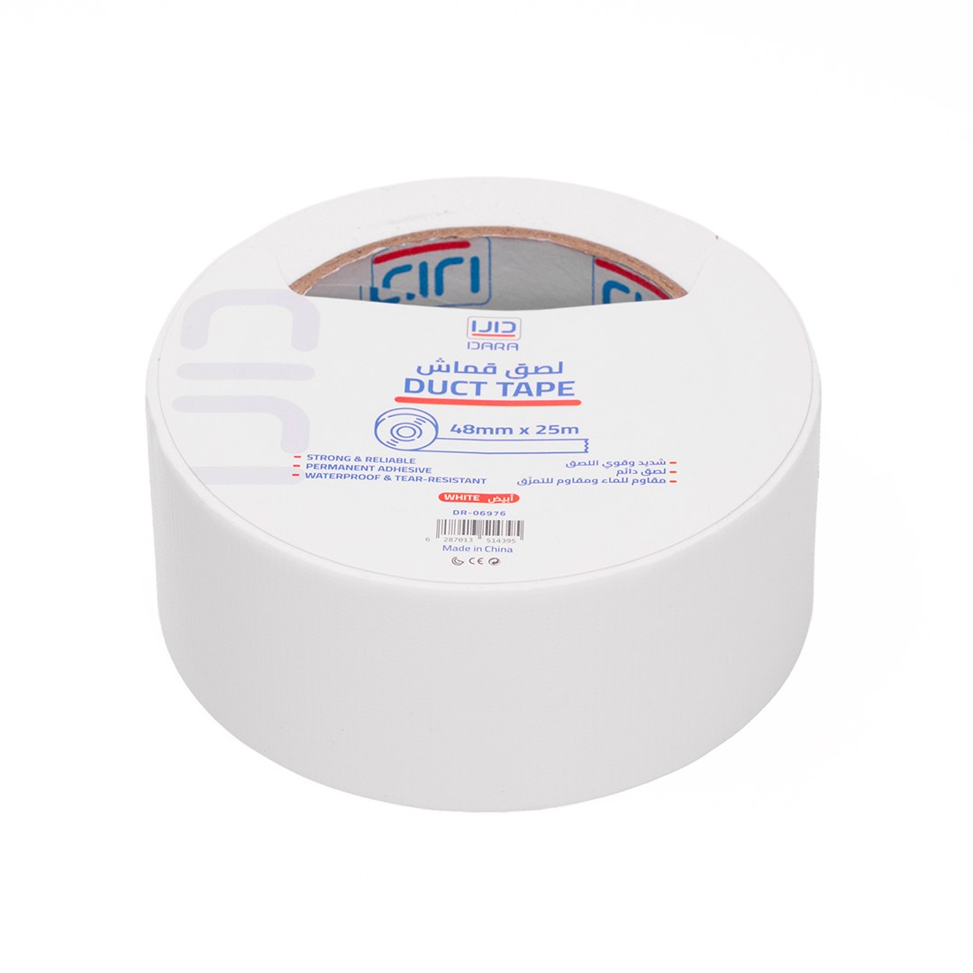 شطرطون قماش لاصق أبيض 25 متر , دارا