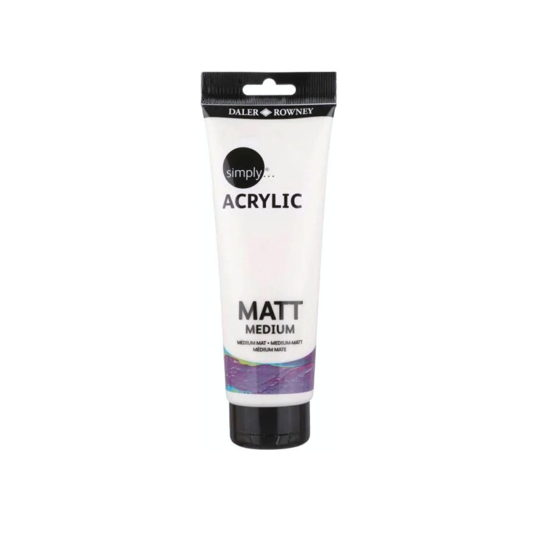 Daler Rowney, Simply Acrylic Matt Medium 250ml transparency & flow