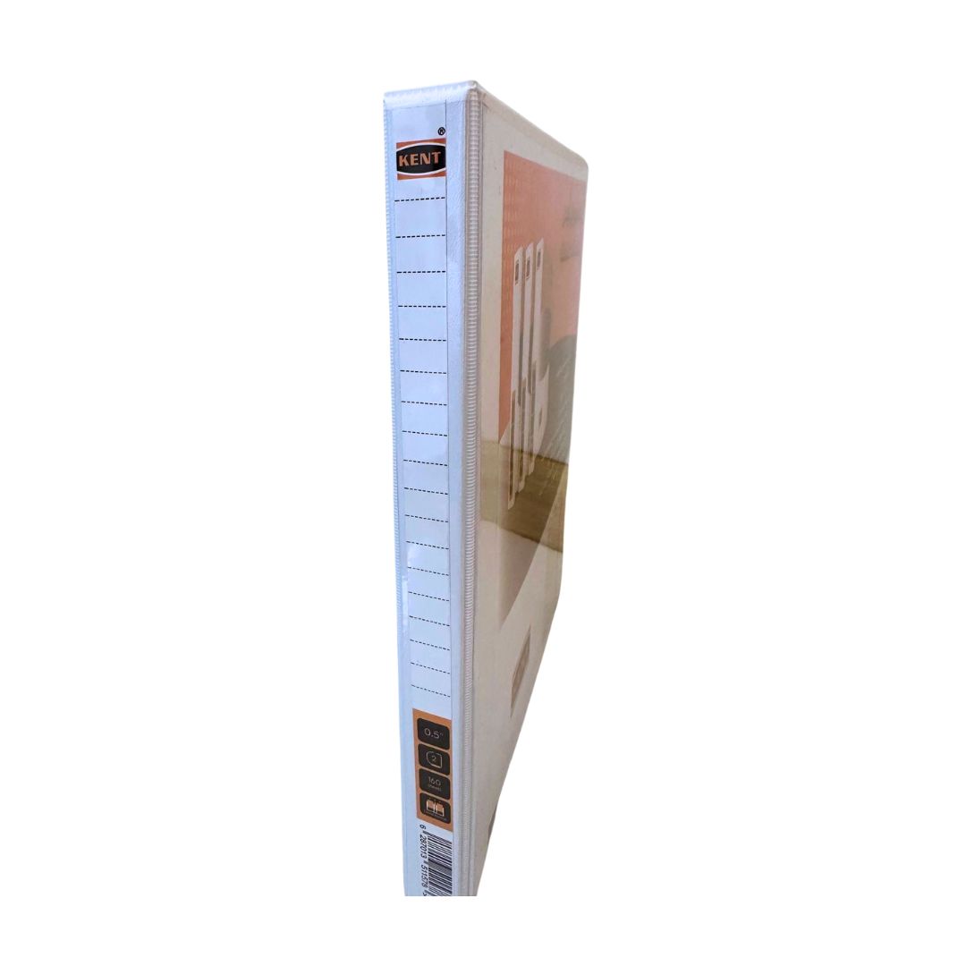 ملف ابيض حلقات 2 حلقة 0.5 بوصة A4 , كنت
