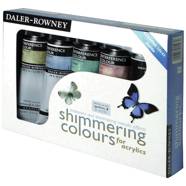 الوان اكريليك لامعة 5 الوان 75 مل Shimmering , ديلر روني