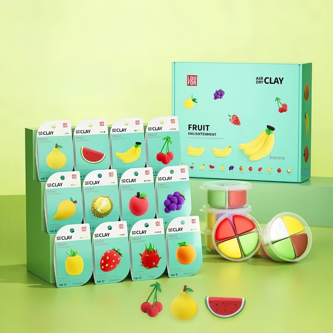 LOUFOR Air Dry Clay Fruits Kit for Kids