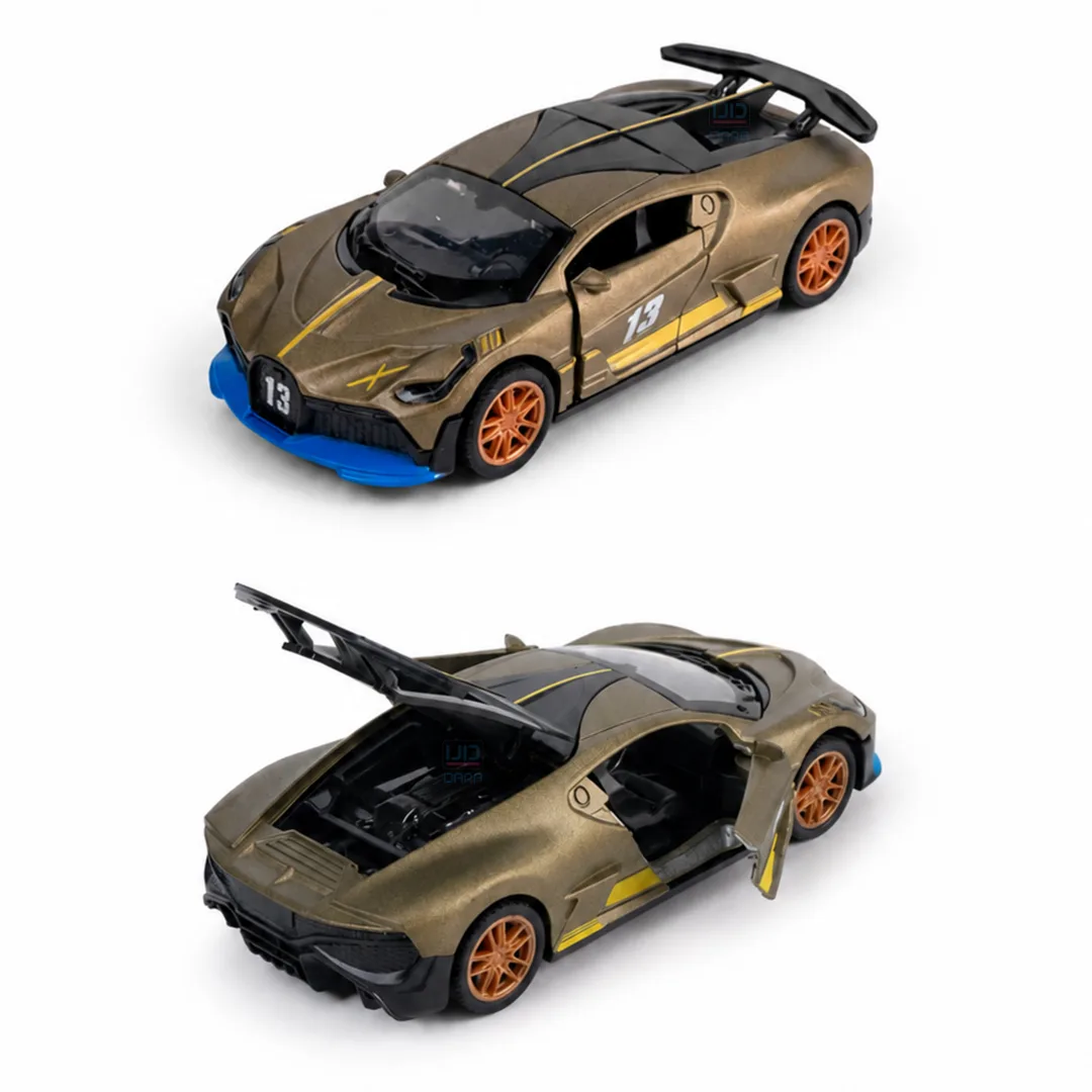 سيارة بوغاتي Bugatti مصبوبة من المعدن 1:32 - ذهبي