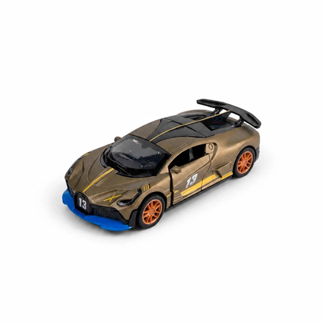 سيارة بوغاتي Bugatti مصبوبة من المعدن 1:32 - ذهبي