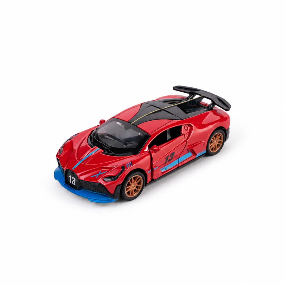 سيارة بوغاتي Bugatti مصبوبة من المعدن 1:32 - أحمر