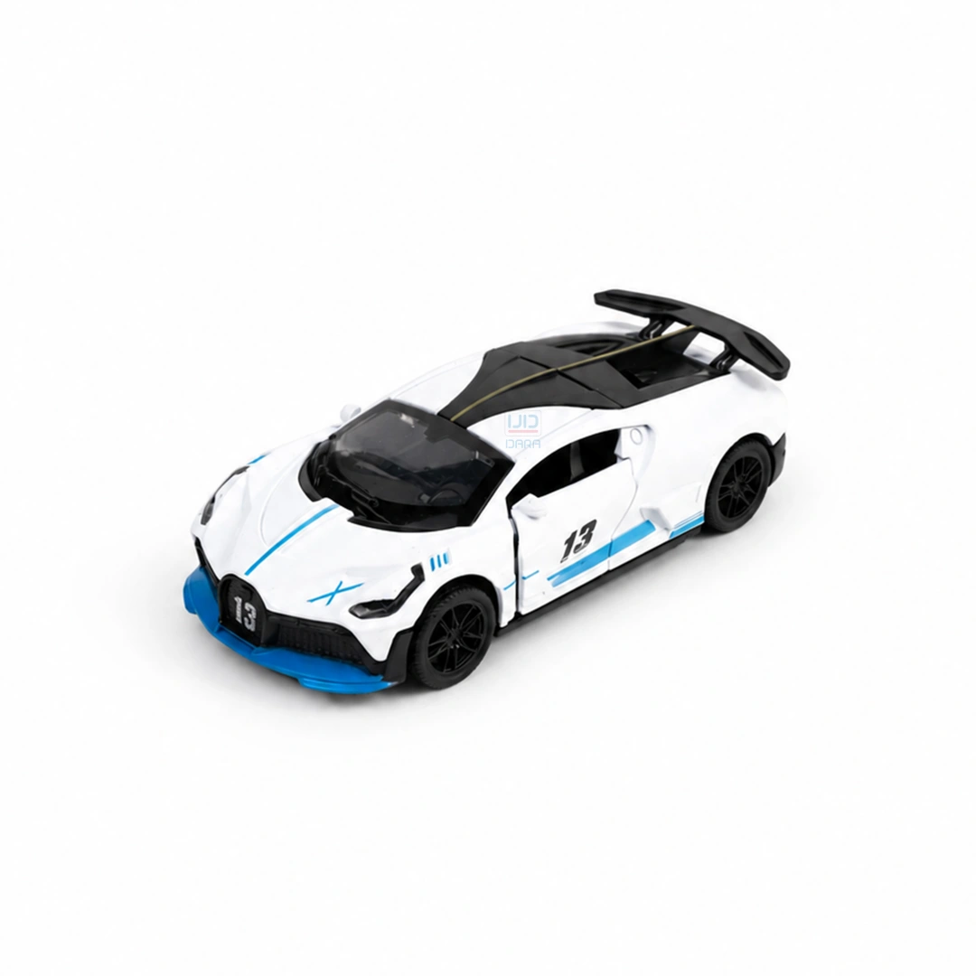سيارة بوغاتي Bugatti مصبوبة من المعدن 1:32 - أبيض