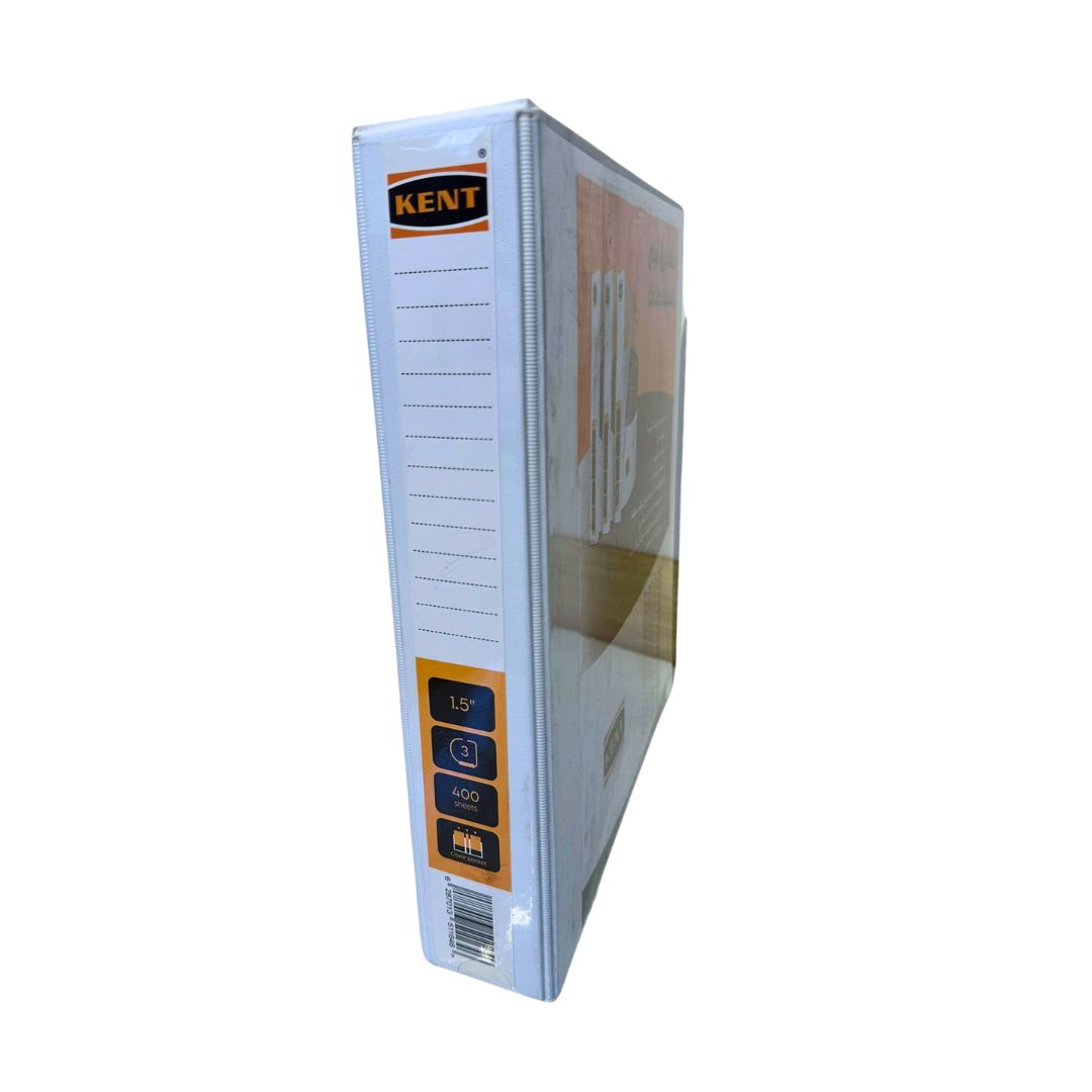 ملف ابيض حلقات 3 حلقات 1.5 بوصة A4 , كنت
