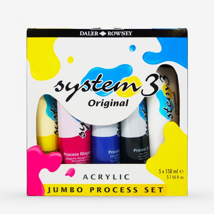 الوان اكريليك 5 ألوان 150 مل (System3) , ديلر روني