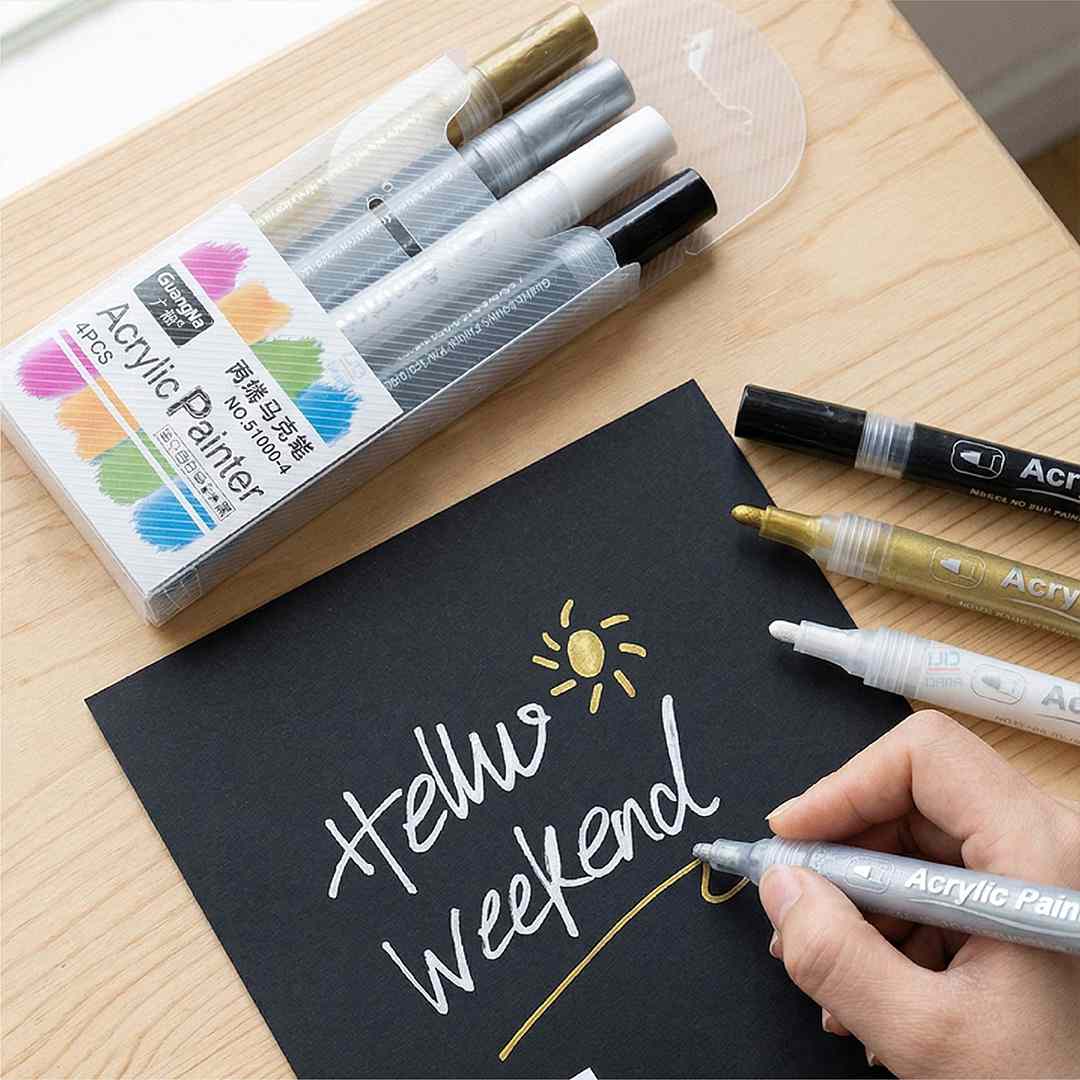 Acrylic Paint Marker Pens 4 Colors