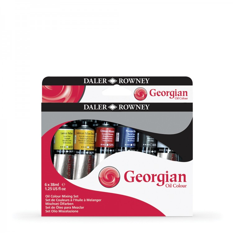 طقم 6 ألوان زيتي 38 مل (Georgian Oil) , ديلر روني