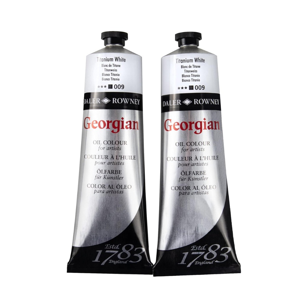 طقم 2 أبيض تيتانيوم زيتي 225 مل (Georgian Oil) , ديلر روني