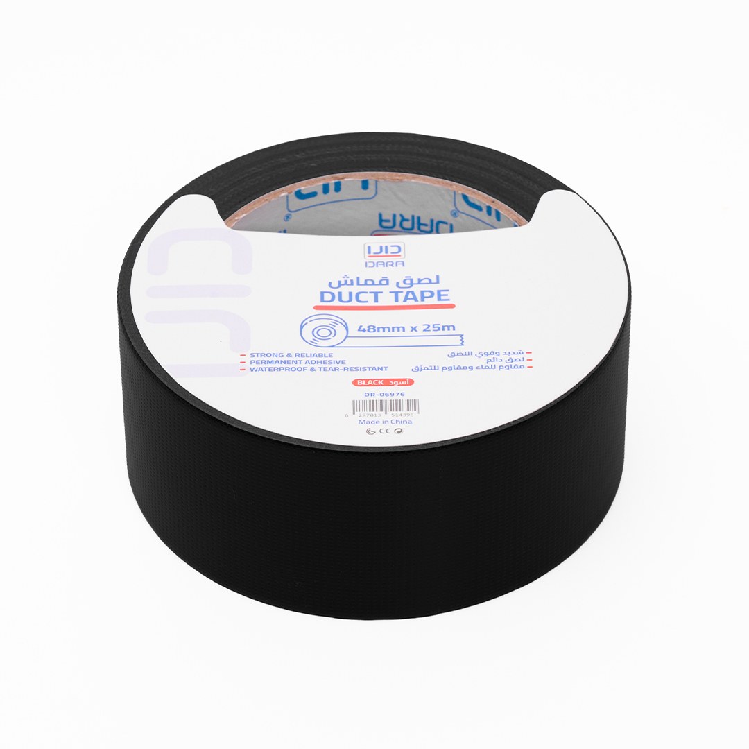 شطرطون قماش لاصق أسود  25 متر , دارا