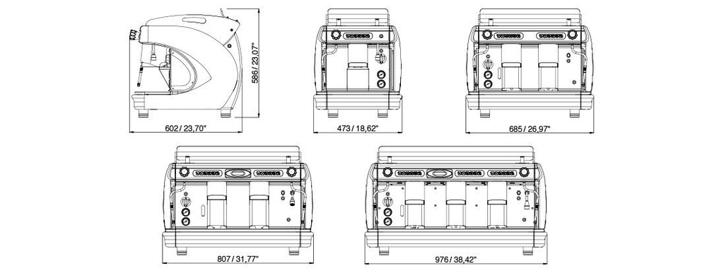 مكينة قهوة مختصة ROYAL SYNCHRO T2 – 2 قروب أسود