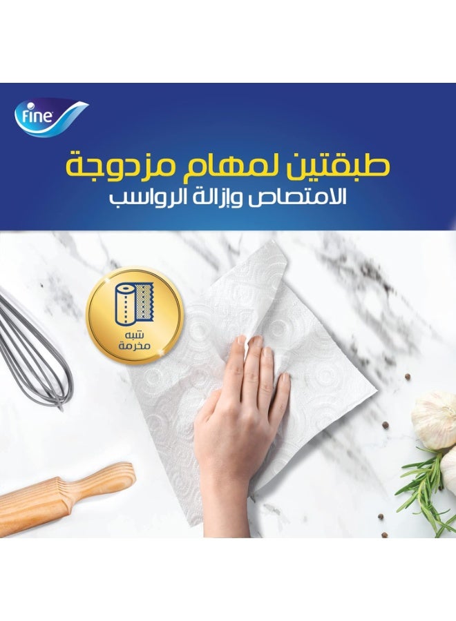 مناديل رول مطبخ، متعدد الاستخدامات، طبقتين، 10+2 رول مجانا - صورة 6