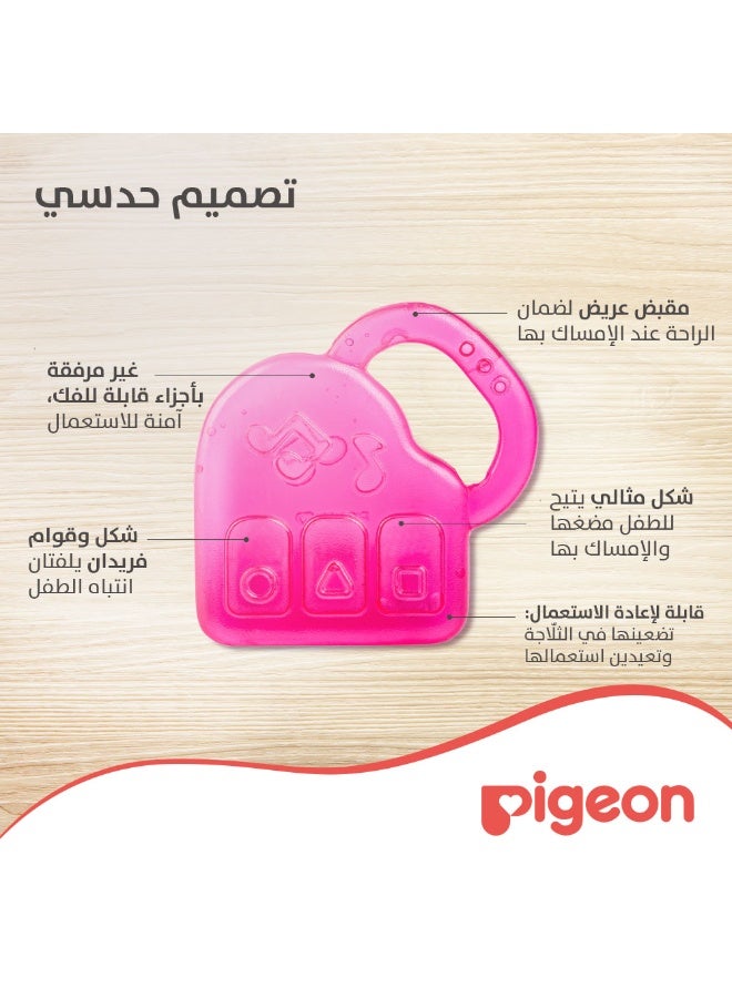 عضاضة أسنان لتبريد اللثة على شكل بيانو، لعمر 4 أشهر فما فوق، مصنوعة با