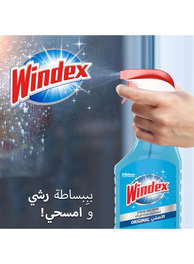 بخاخ منظف وملمع الزجاج، الأصلي الأزرق، 500 مل - صورة 2