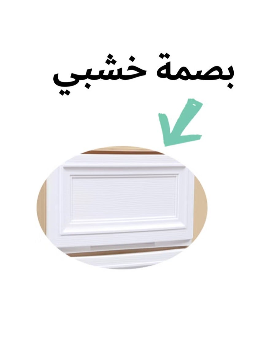 وحدة أدراج تخزين بلاستيك تحتوي على بصمة خشبية 5 أدراج، متينة وعملية، ت